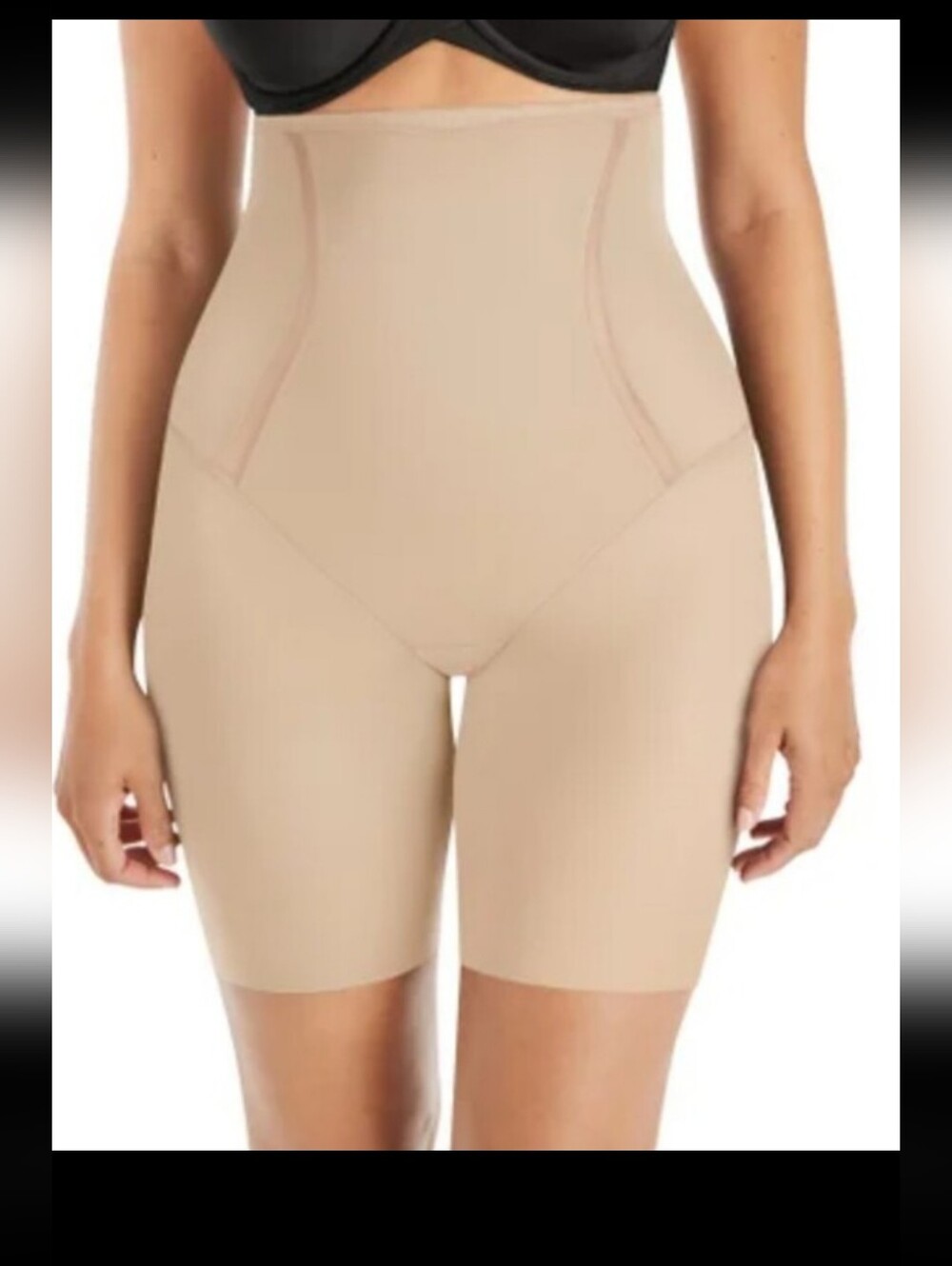 Maidenform High-Waist Beige Shaping Shorts - Seamless Tummy Control Size XL